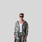 CAMO NYLON JACKET GREEN / RED CRIMINAL DAMAGE