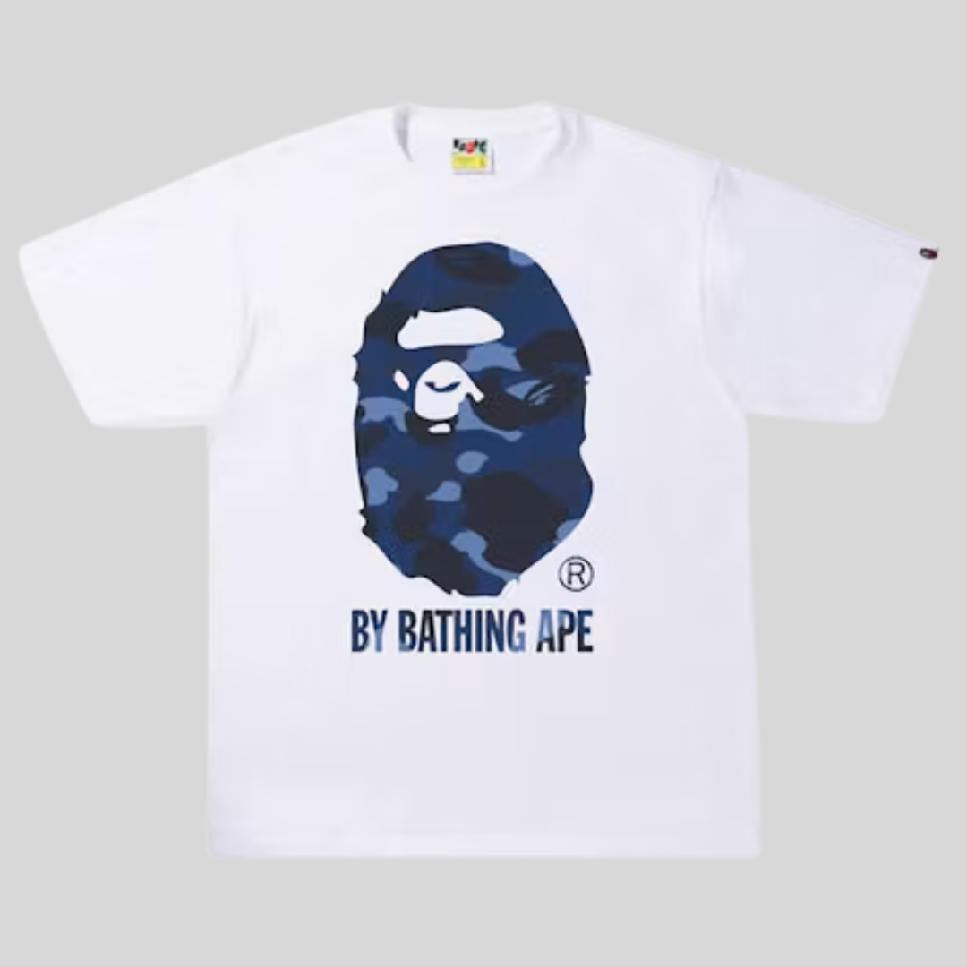 COLOR CAMO BY BATHING APE TEE WHITE/BLUE