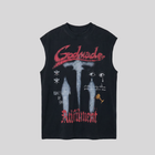 FULFILMENT SLEEVELESS TEE WASHED BLACK GODMADE
