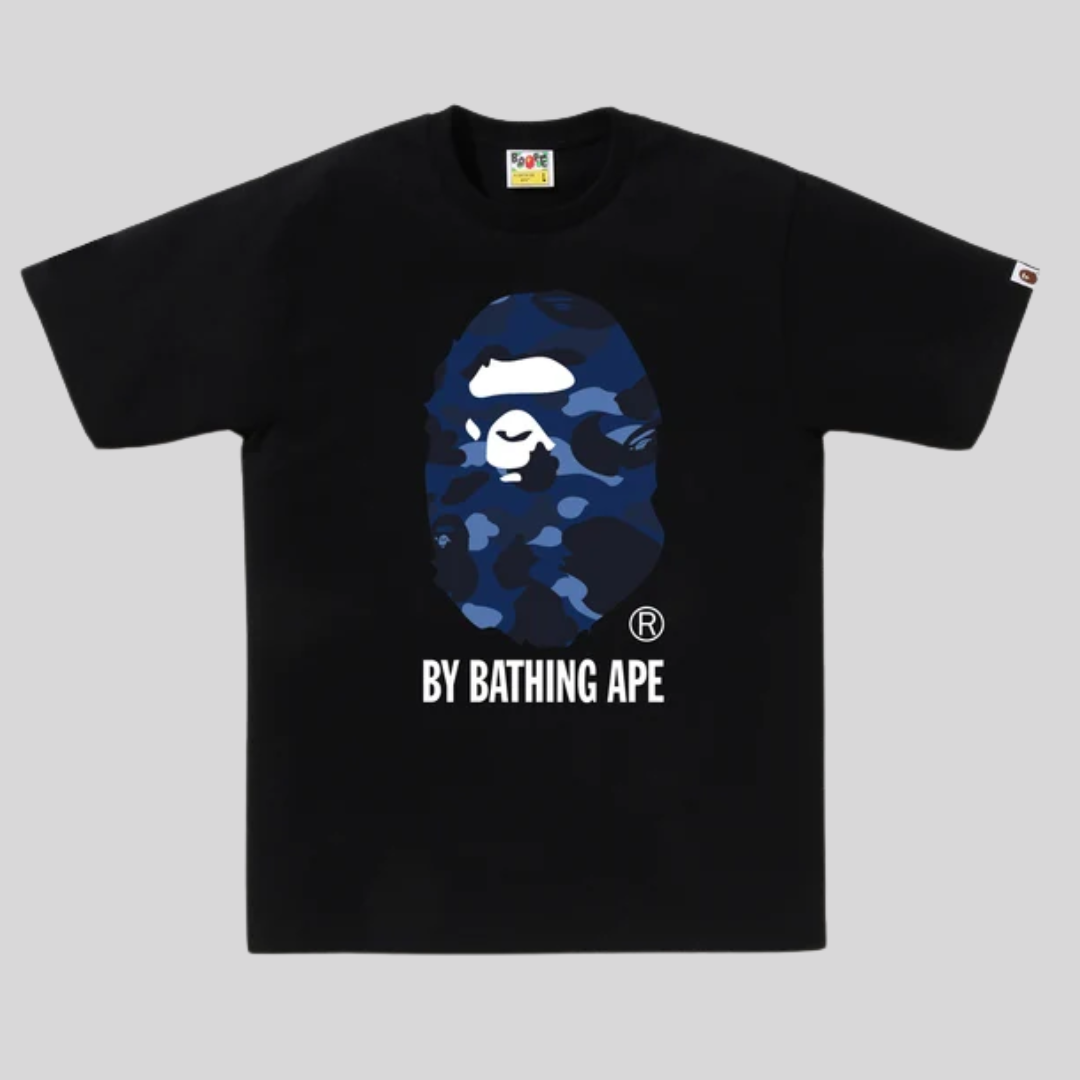 BAPE COLOR CAMO BY BATHING APE TEE BLACK/NAVY BAPE