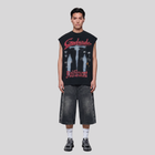 FULFILMENT SLEEVELESS TEE WASHED BLACK GODMADE