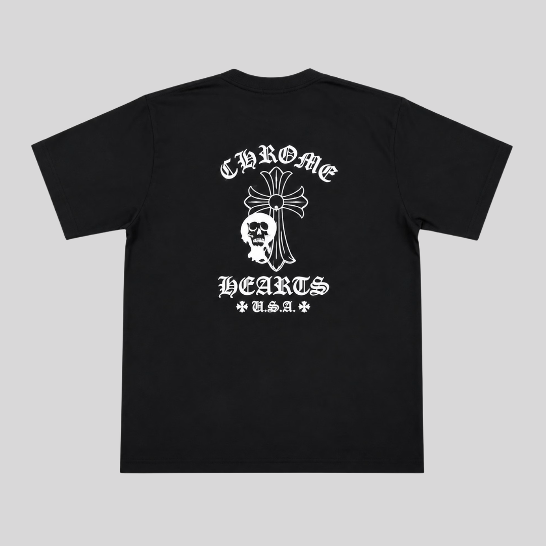 BAPE X CHROME HEARTS T-SHIRT BLACK BAPE