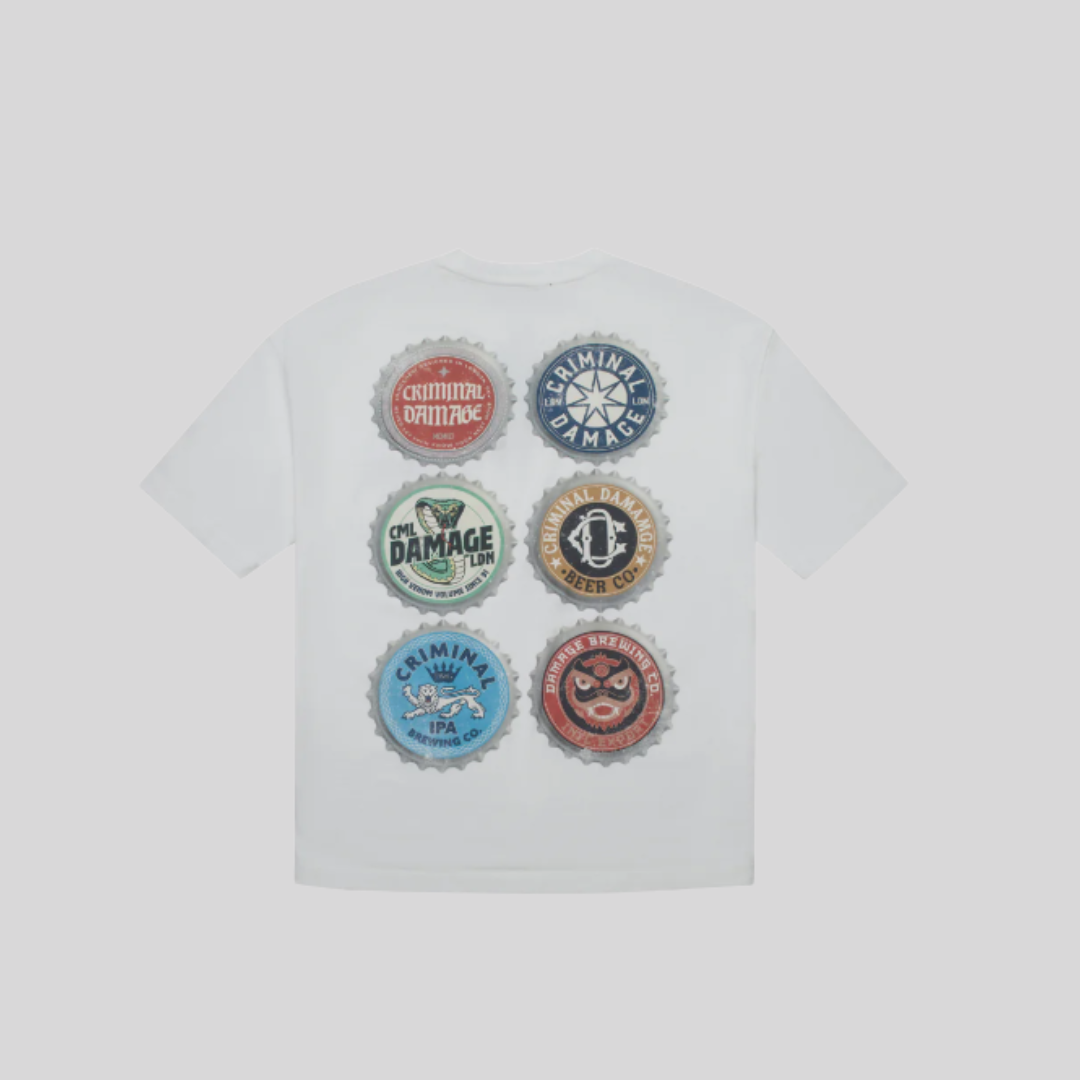 BEER BOTTLE T-SHIRT OFF WHITE