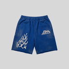 LOGO WASHED BLUE SHORTS GODMADE