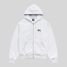 STÜSSY BASIC ZIP HOODIE ASH HEATHER STUSSY