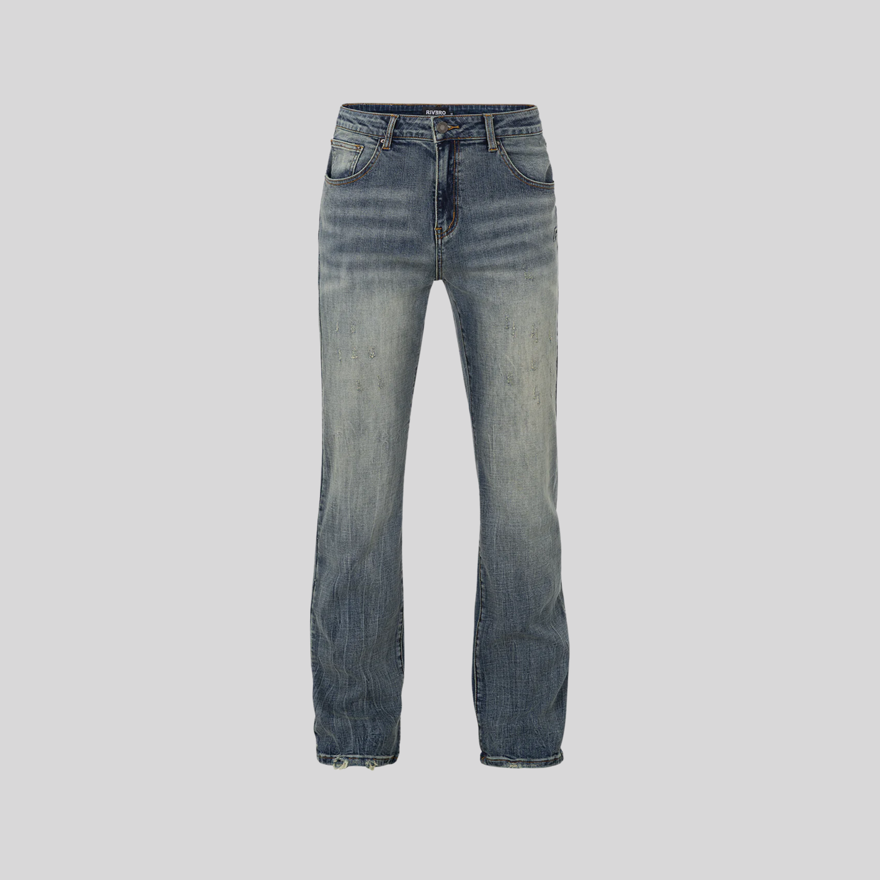 BLEACH WASHED DENIM JEANS RIVERO