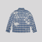 BLEACHED PLAID SHIRT BLUE CRIMINAL DAMAGE
