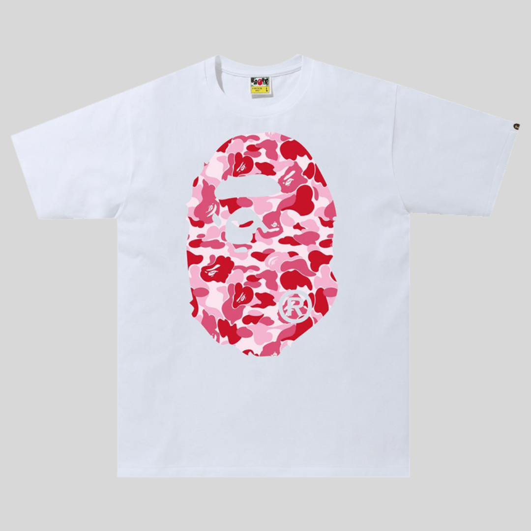 ABC CAMO TEE WHITE PINK
