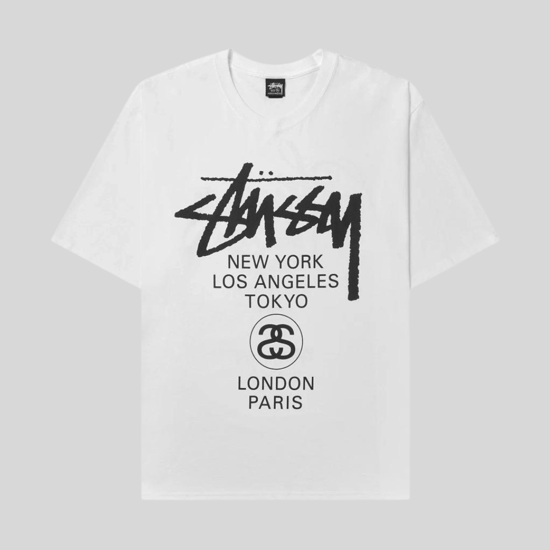 STÜSSY WORLD TOUR T-SHIRT WHITE STUSSY