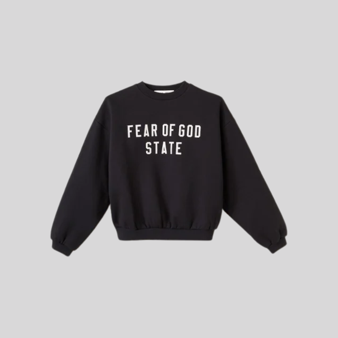 BLACK WHITE CREWNECK