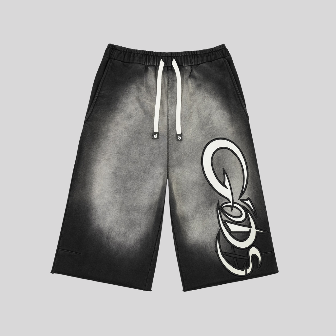 NEW AGE 3QTR SHORTS BLACK / WASH GODSPEED