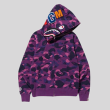 BAPE COLOR CAMO SHARK FULL ZIP HOODIE PURPLE BAPE