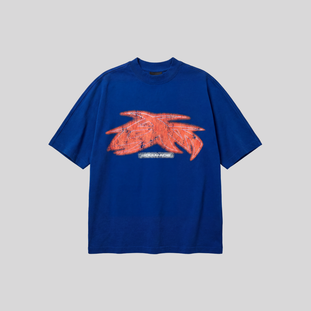 VIVID TEE WASHED BLUE GODMADE