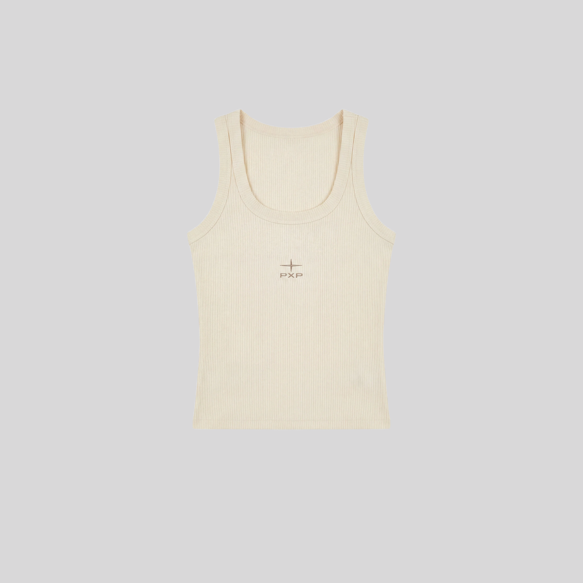 RIB TANKTOP BEIGE
