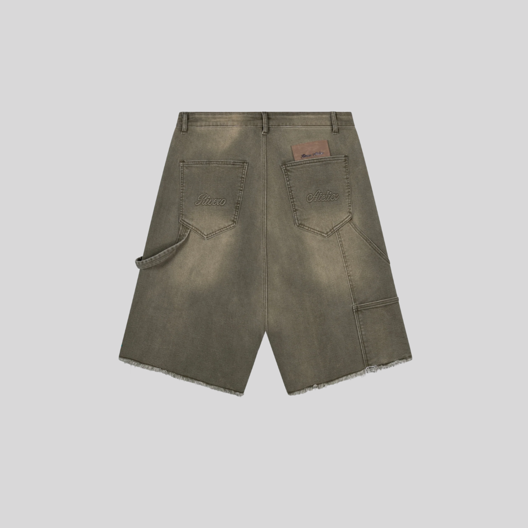 WORKER DENIM SHORTS OLIVE RIVERO
