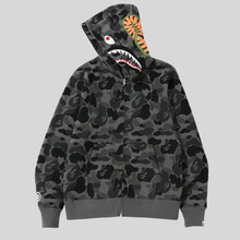 BAPE COLOR CAMO SHARK FULL ZIP HOODIE BLACK BAPE