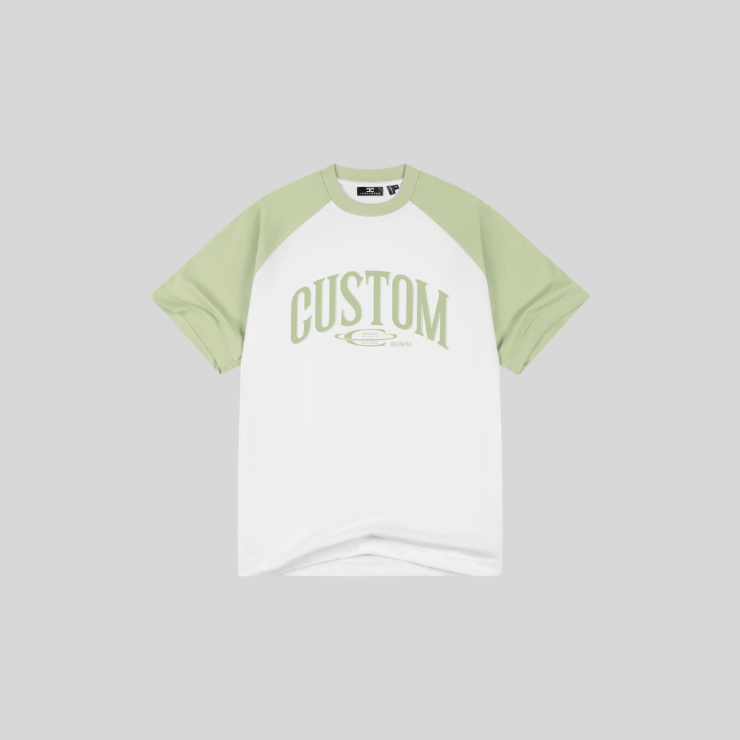 RAGLAN TEE WHITE SAGEGREEN