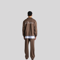 HANDWRITTEN LOGO TRACKSUIT DARK BROWN